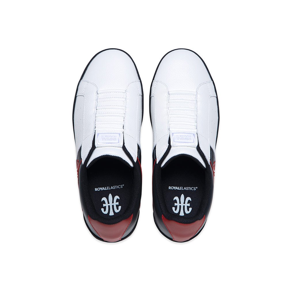 Icon OG メンズ レザースニーカー 白 黒 赤 - Royal Elastics Icon OG メンズ レザースニーカー 白 黒 赤 - Royal Elastics