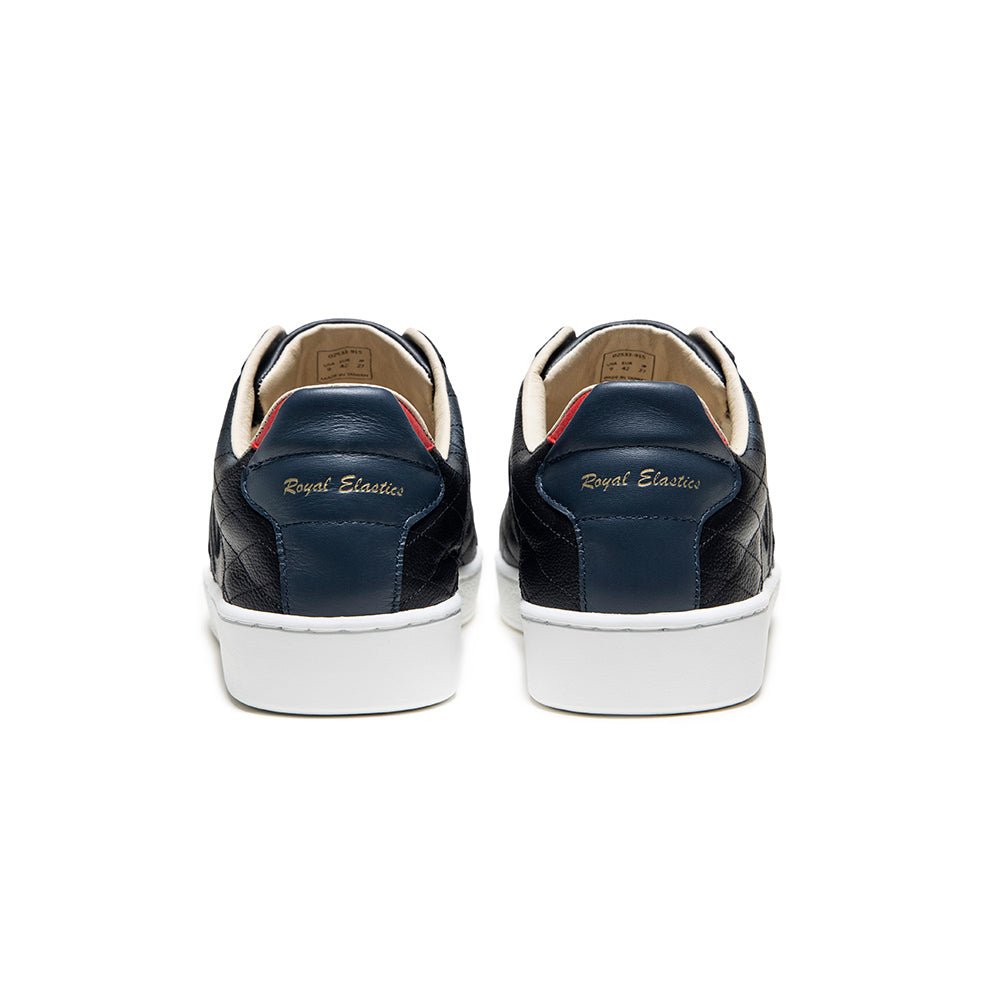Icon Lux メンズ レザースニーカー 黒 赤