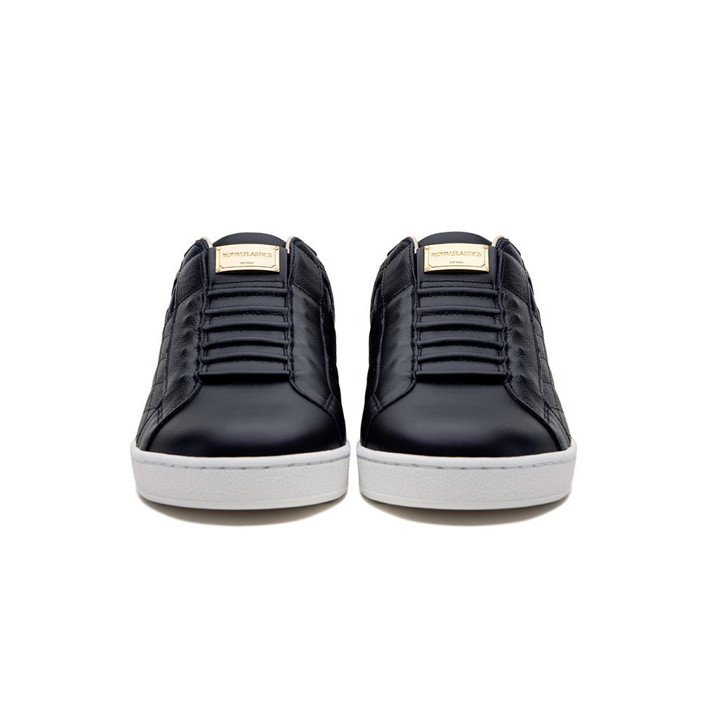 Icon Lux メンズ レザースニーカー 黒 赤