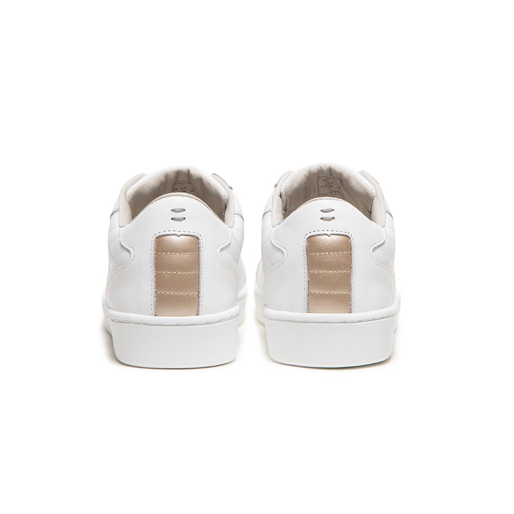 Adelaide Lux メンズ レザースニーカー 白 ブラウン - Royal Elastics 公式オンラインショップ