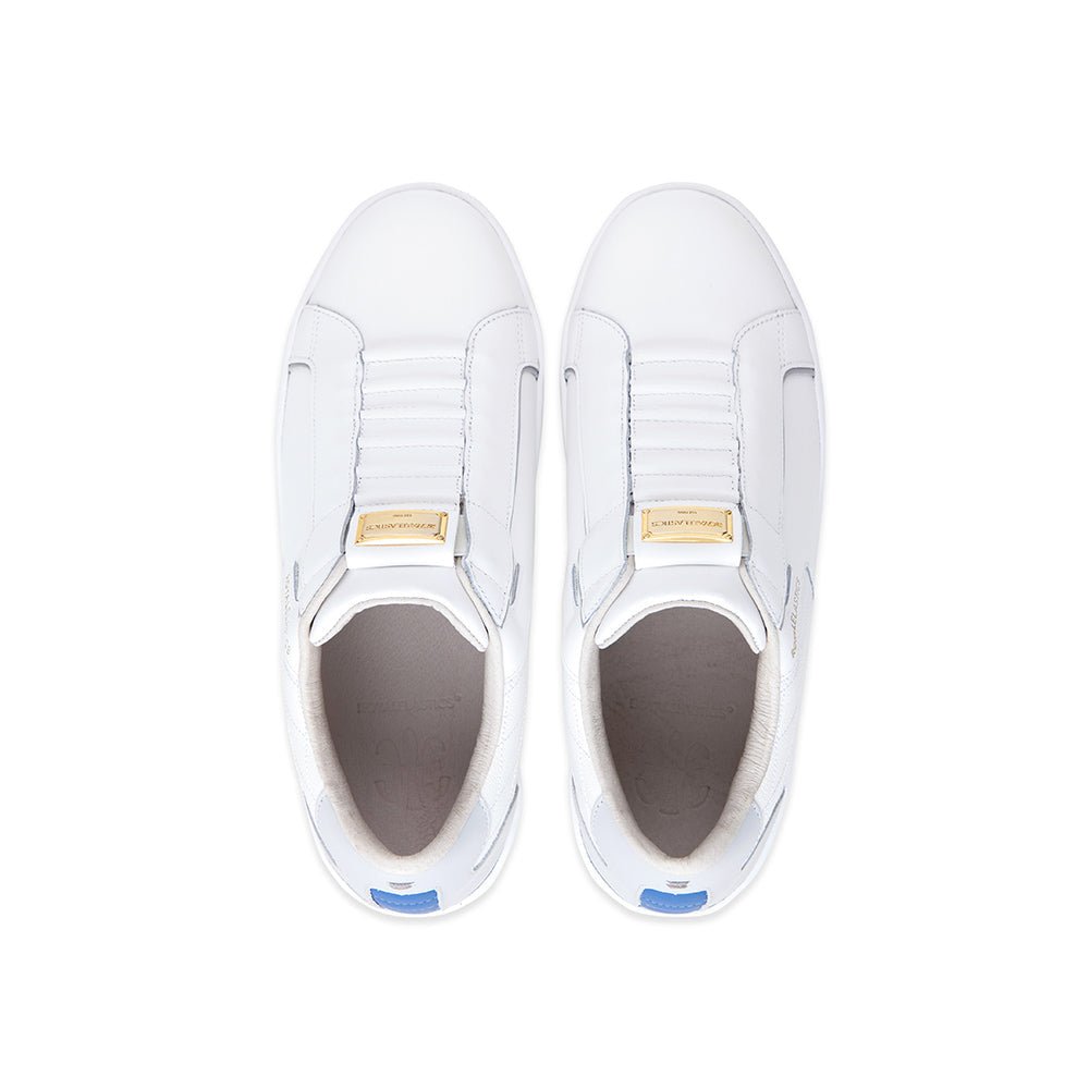 Adelaide Lux メンズ レザースニーカー 白 グレー 青 - Royal Elastics 公式オンラインショップ
