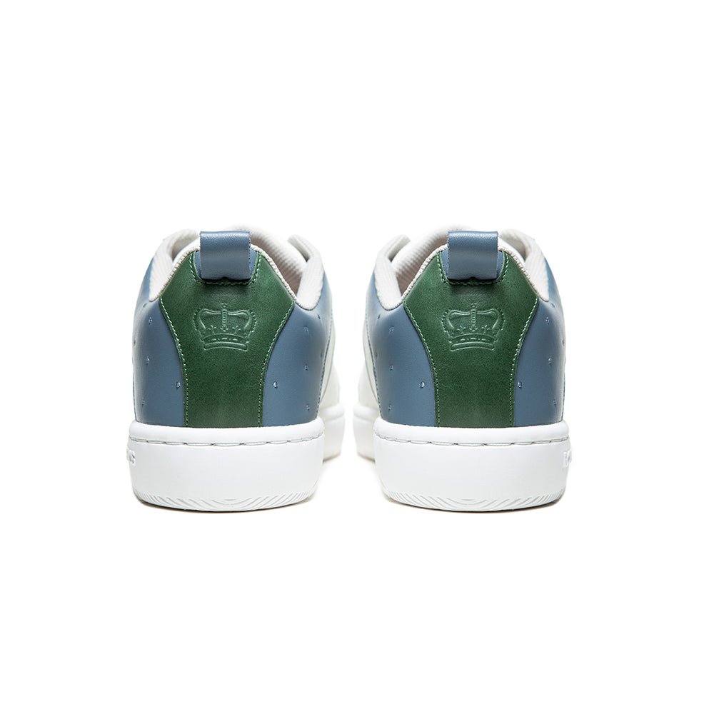 Icon2.0 メンズ レザースニーカー 白 青 緑