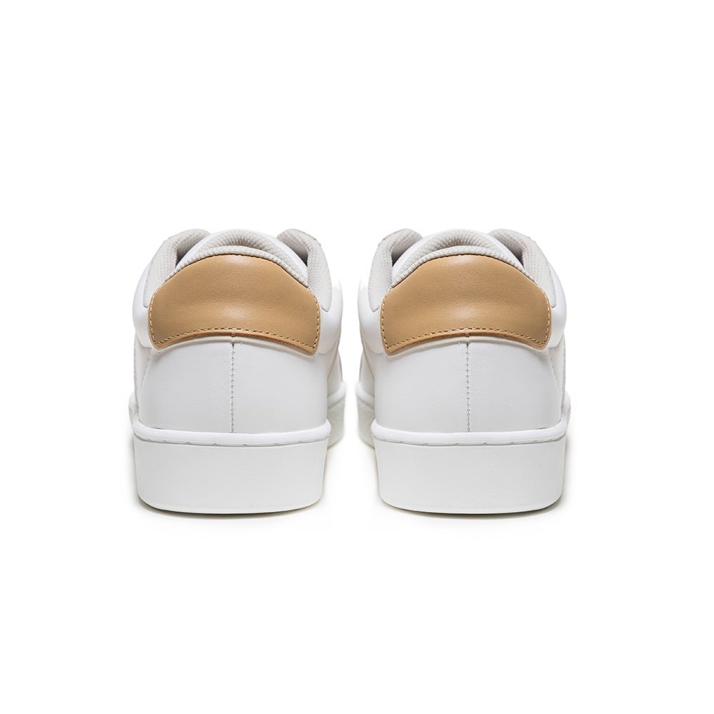 Duca メンズ レザーカジュアルシューズ 白 ブラウン