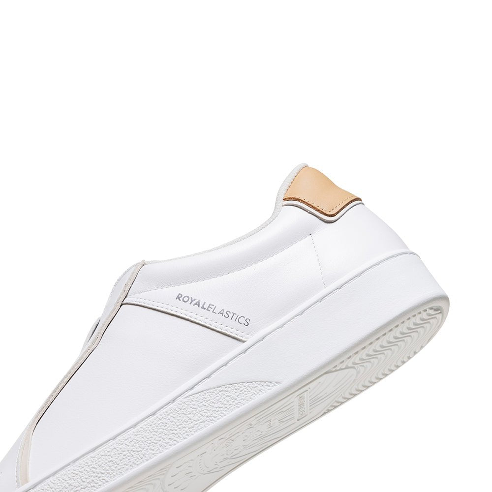 Duca メンズ レザーカジュアルシューズ 白 ブラウン