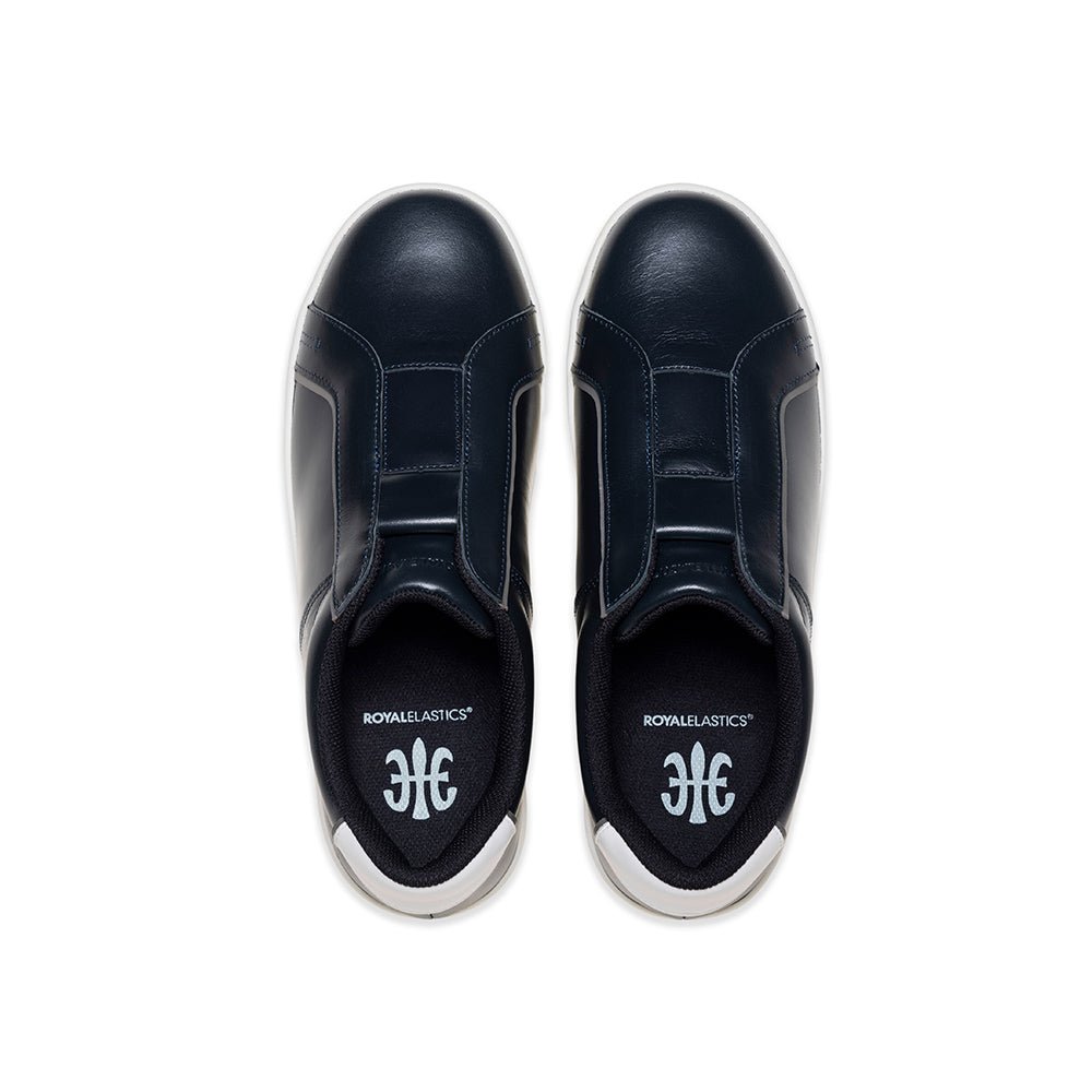 Duca メンズ レザーカジュアルシューズ ネイビーブルー