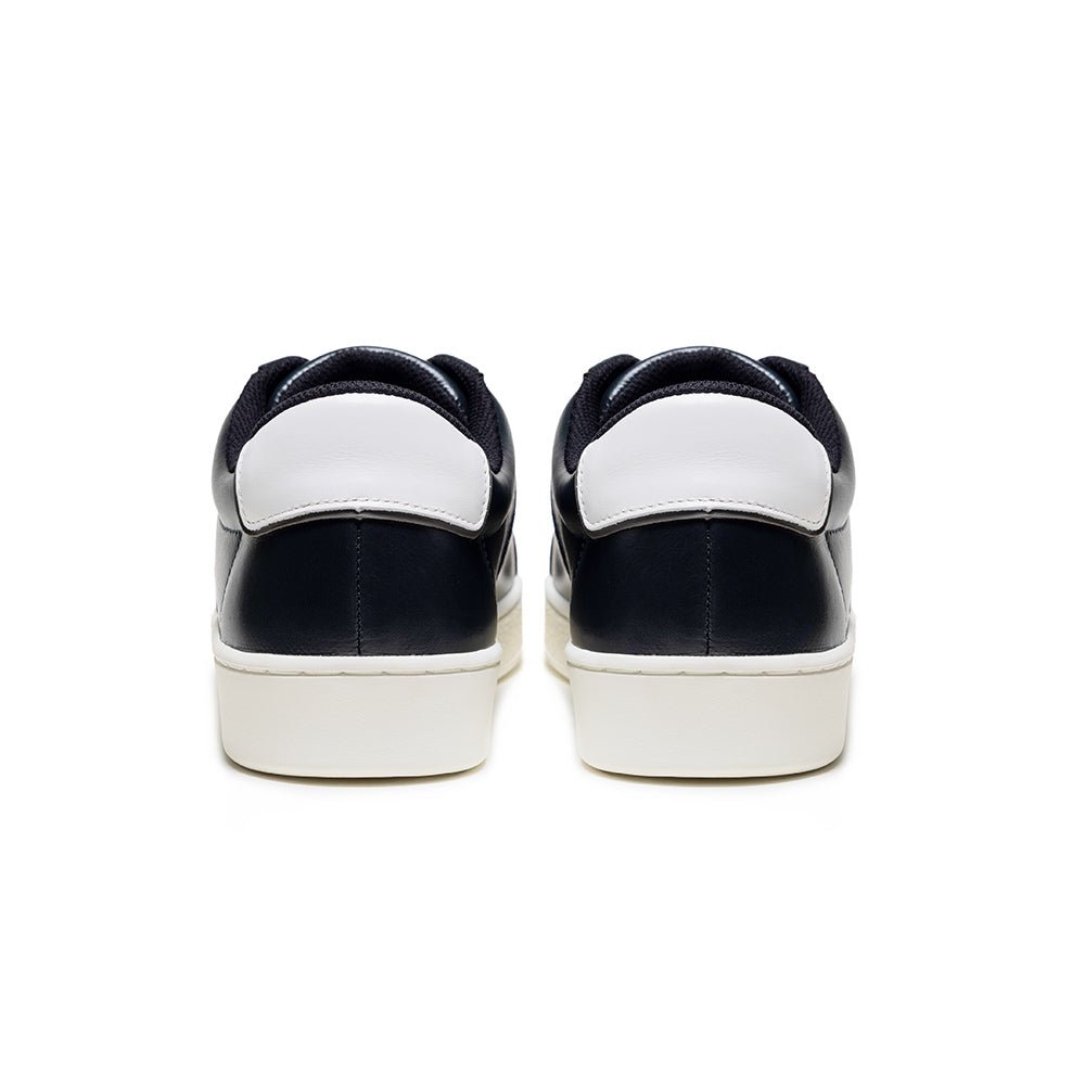 Duca メンズ レザーカジュアルシューズ ネイビーブルー