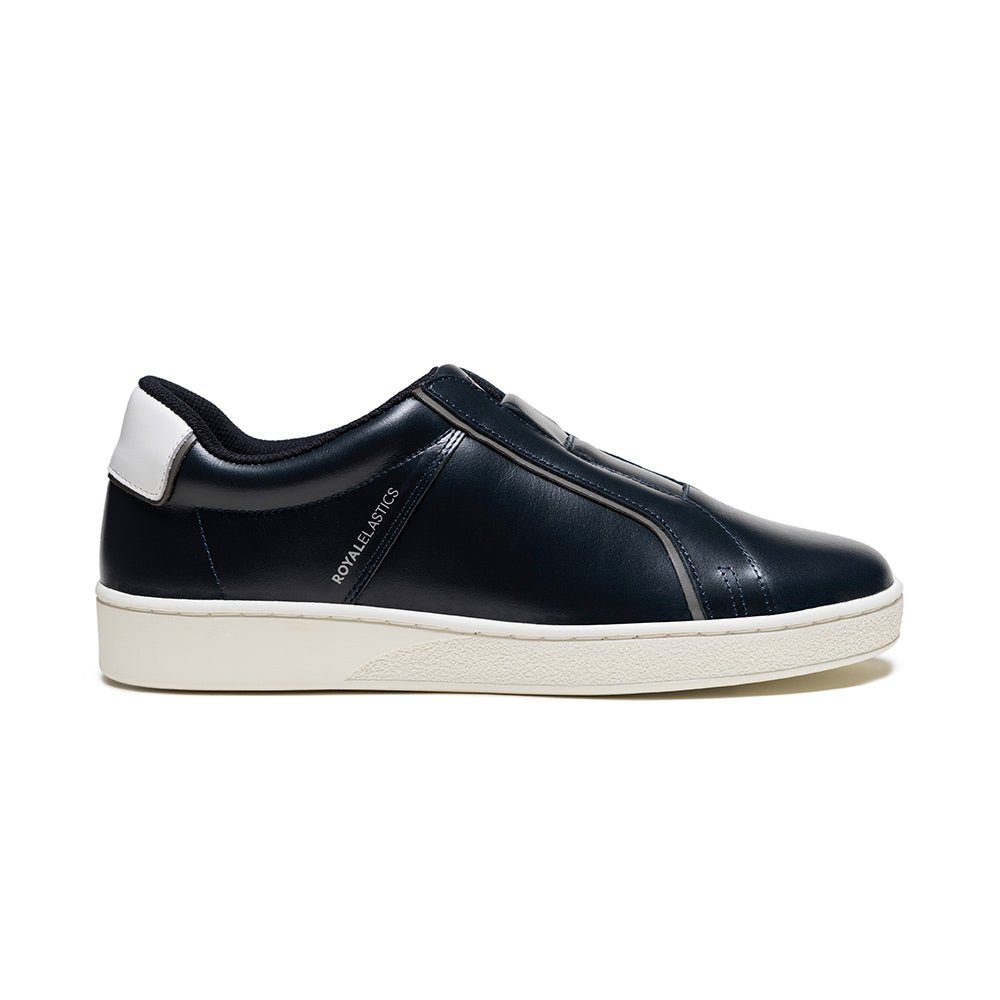 Duca メンズ レザーカジュアルシューズ ネイビーブルー