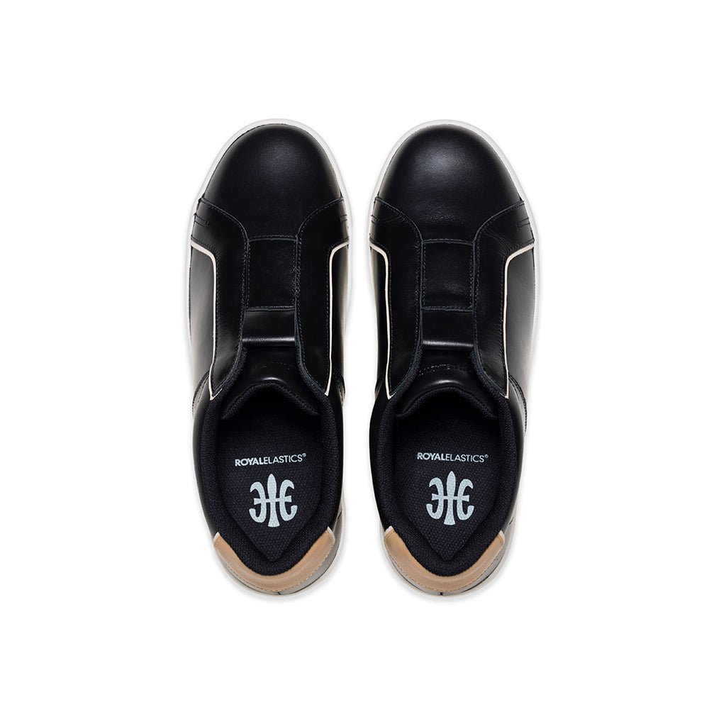 Duca メンズ レザーカジュアルシューズ 黒 ブラウン