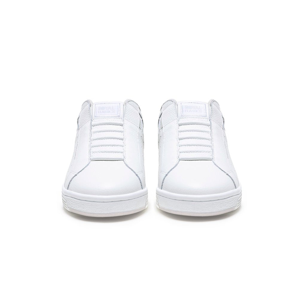 Icon OG レディース レザースニーカー 白 パープル - Royal Elastics 公式オンラインショップ