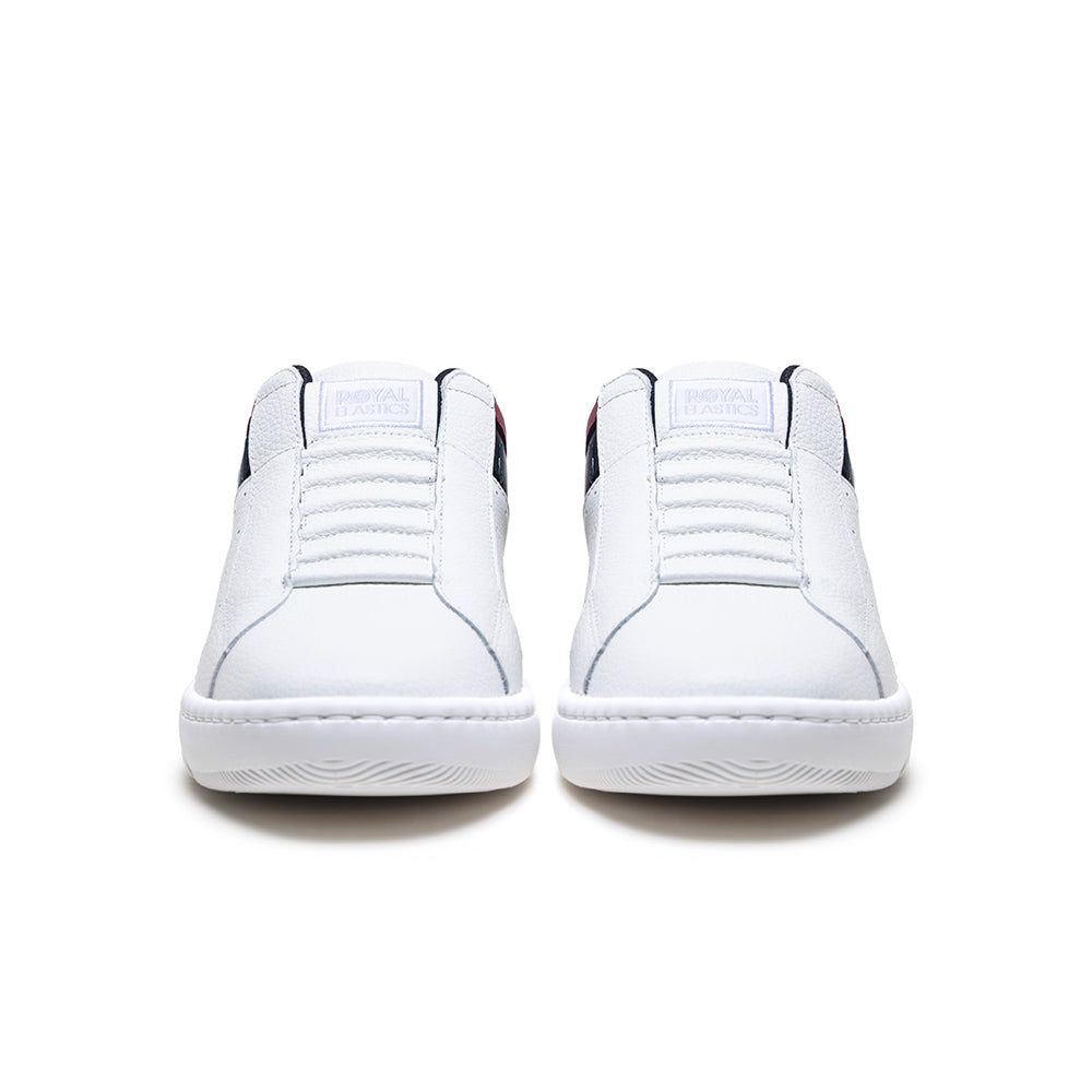 Icon2.0 メンズ レザースニーカー 白 赤 黒-2