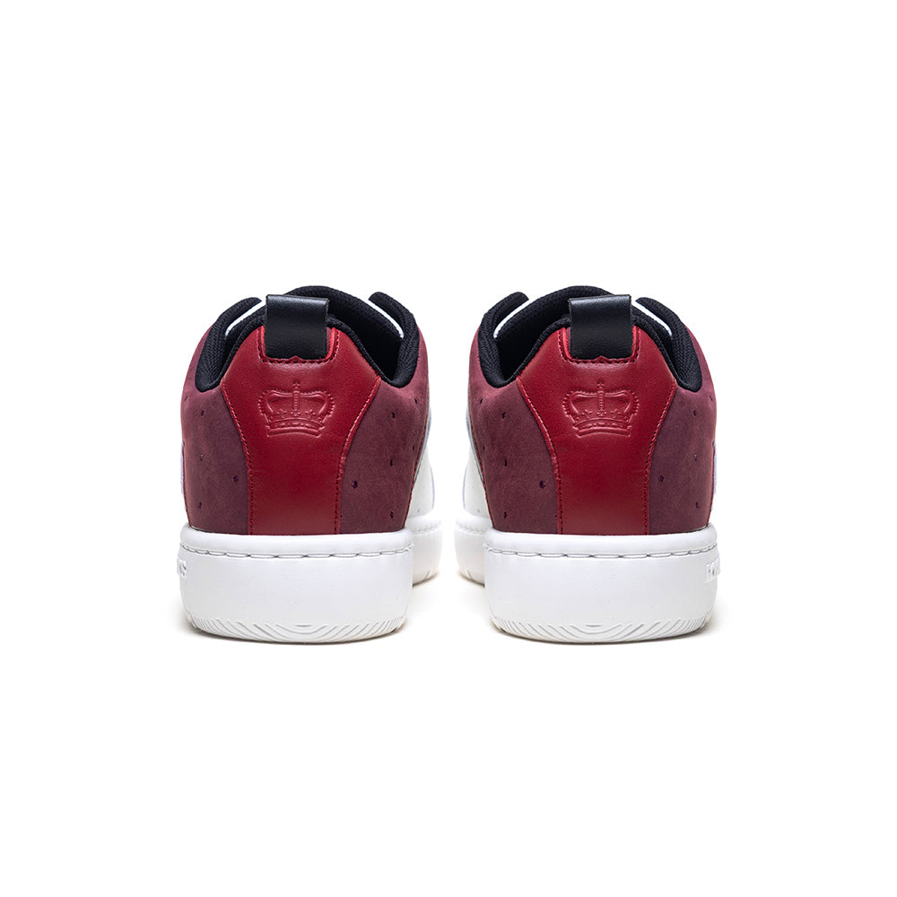 Icon2.0 メンズ レザースニーカー 白 赤 黒-3