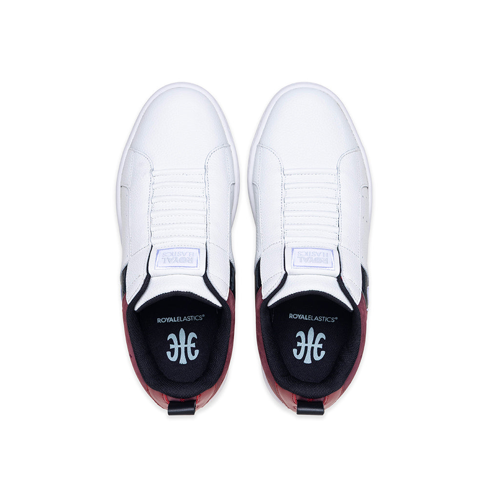 Icon2.0 メンズ レザースニーカー 白 赤 黒-4