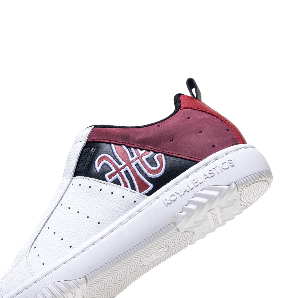 Icon2.0 メンズ レザースニーカー 白 赤 黒-5
