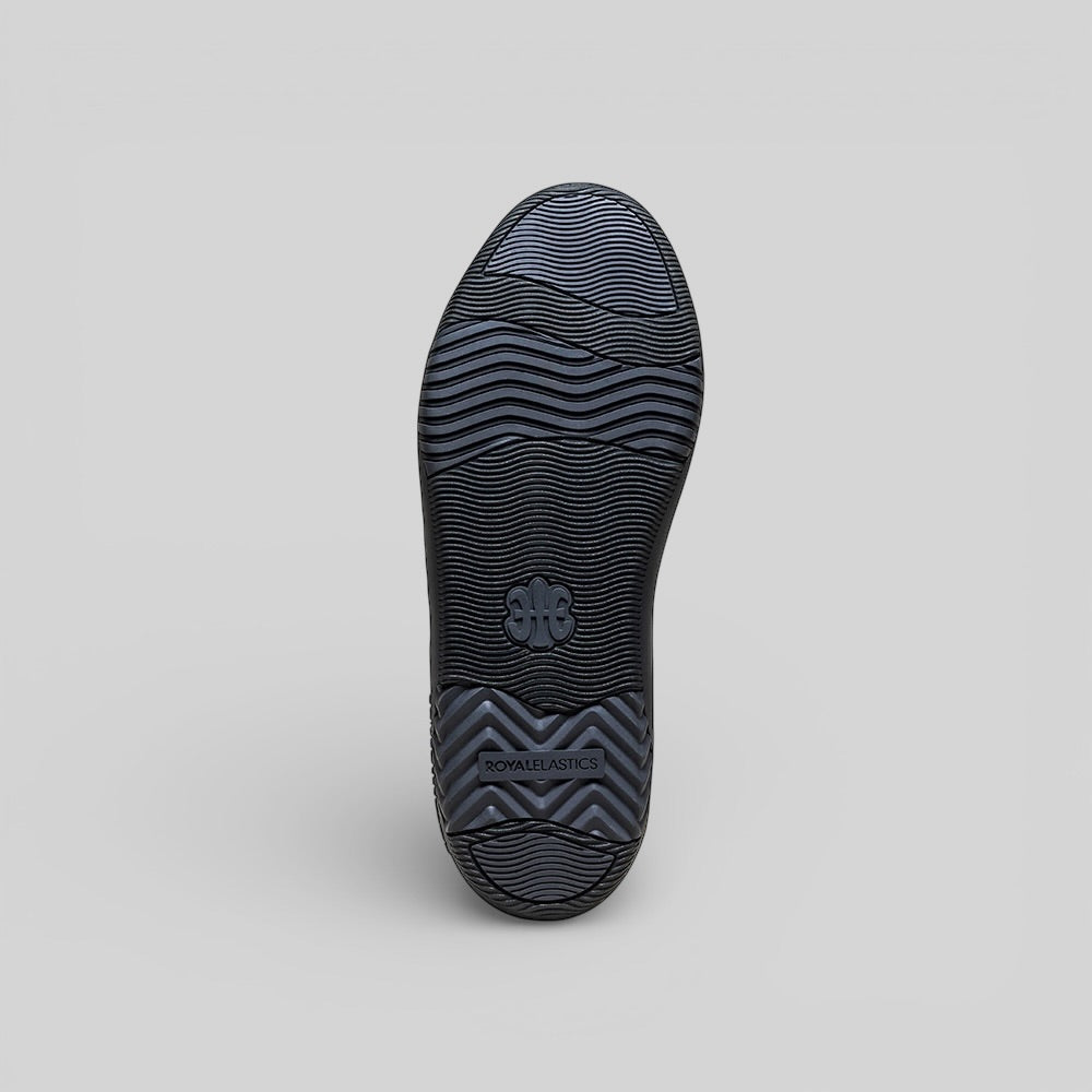Icon2.0 メンズ レザースニーカー 黒 グレー シルバー-5