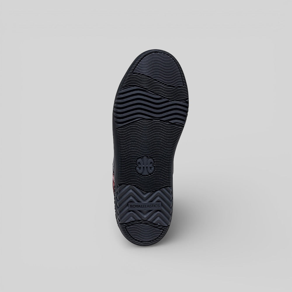 Icon2.0 メンズ レザースニーカー 黒 赤-5