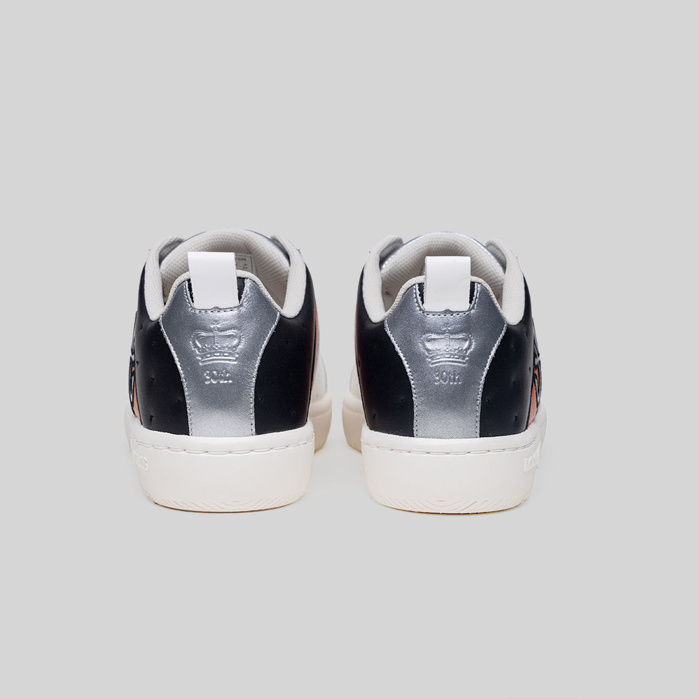 Icon2.0 メンズ レザースニーカー 白 オレンジ シルバー – Royal