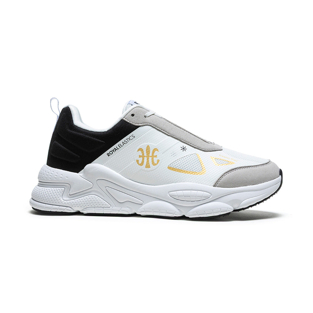 SKY (Star I) メンズ メッシュスニーカー 白 黒 ゴールド