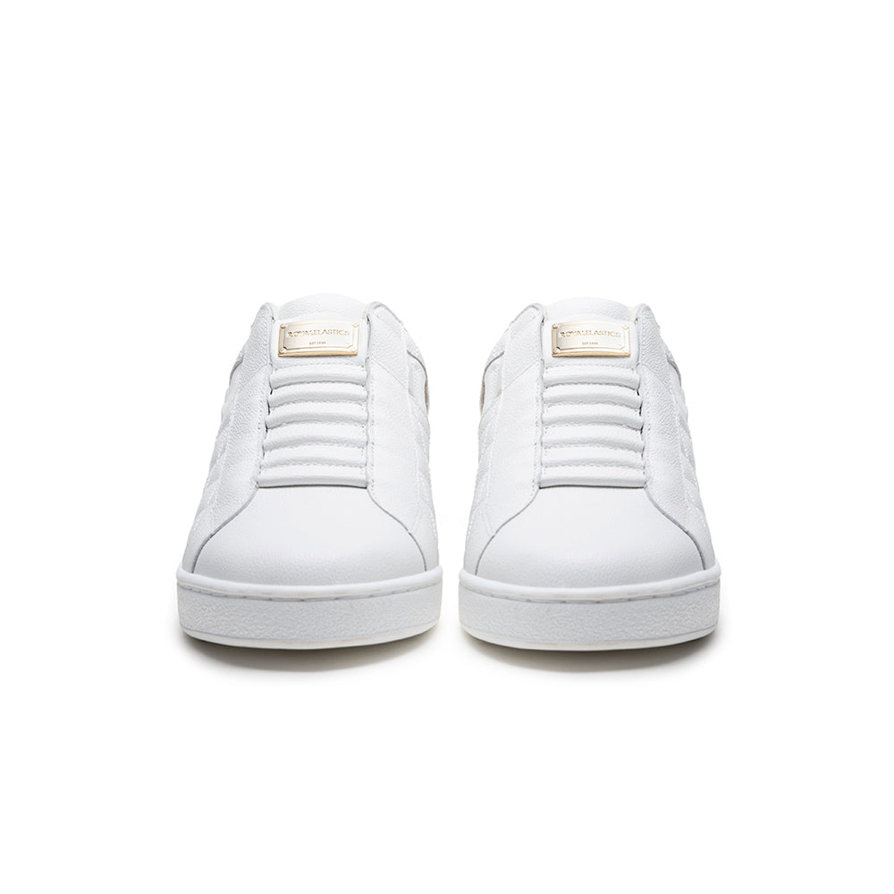 Icon Lux メンズ レザースニーカー 白 黒
