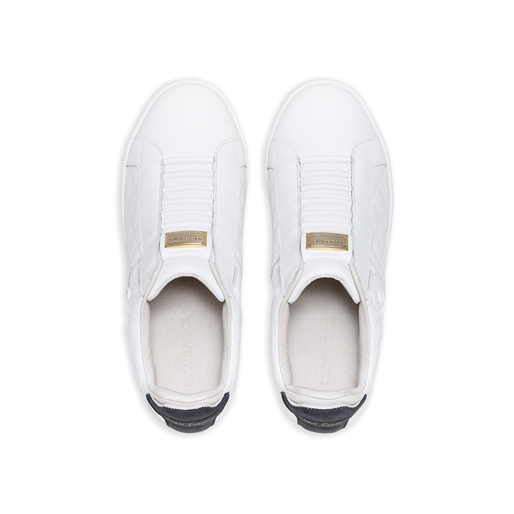 Icon Lux メンズ レザースニーカー 白 黒