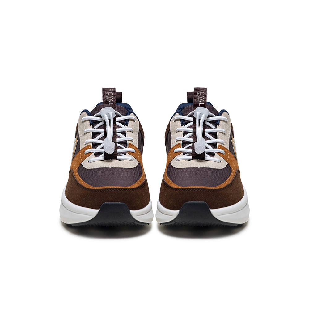 Riviera メンズ カジュアルスニーカー  ブラウン 青