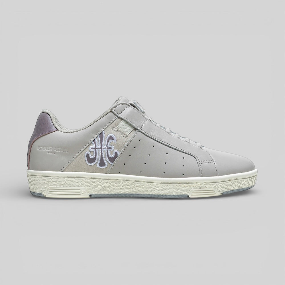 Icon OG レディース レザースニーカー グレー パープル