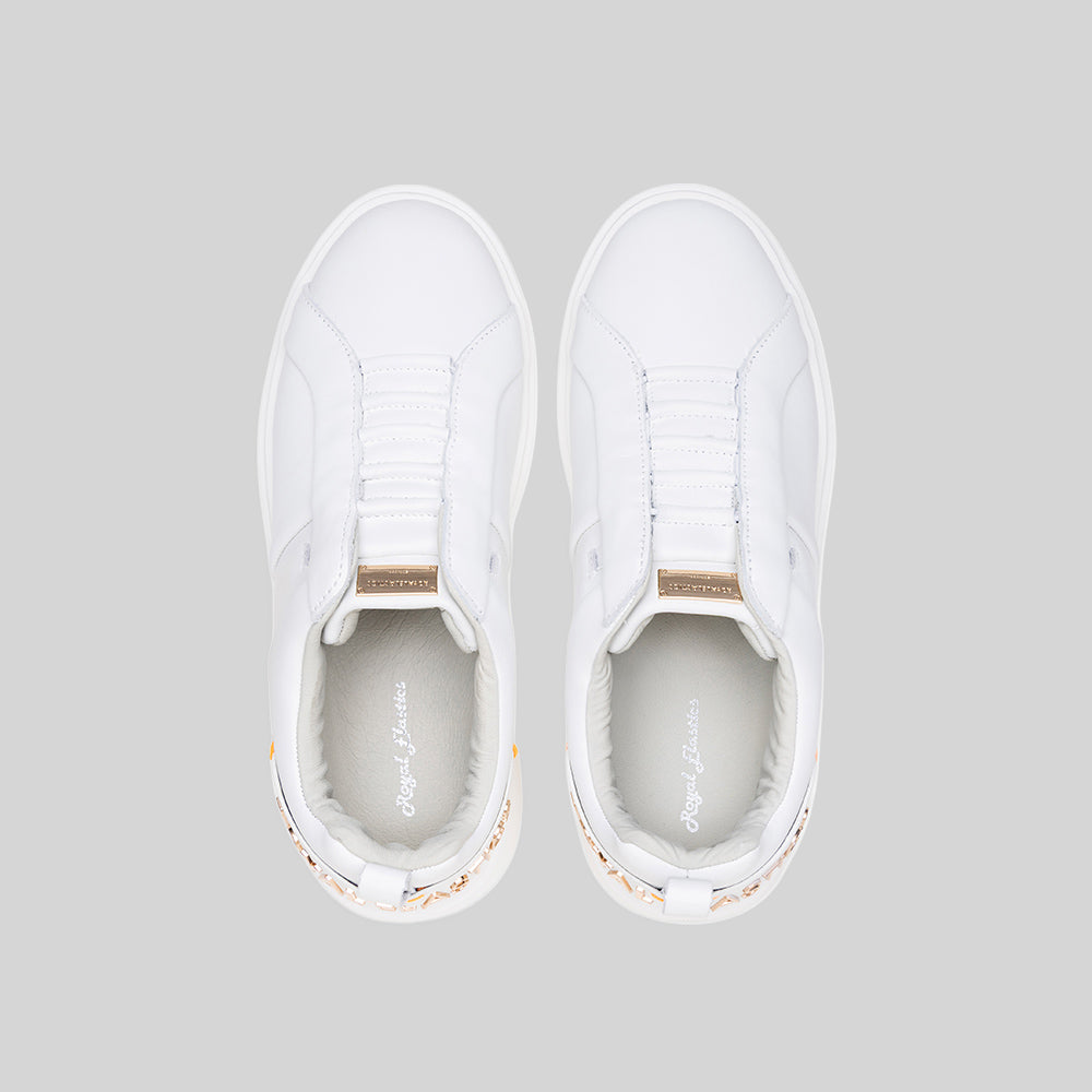 Icon Supreme レディース レザースニーカー 白-6