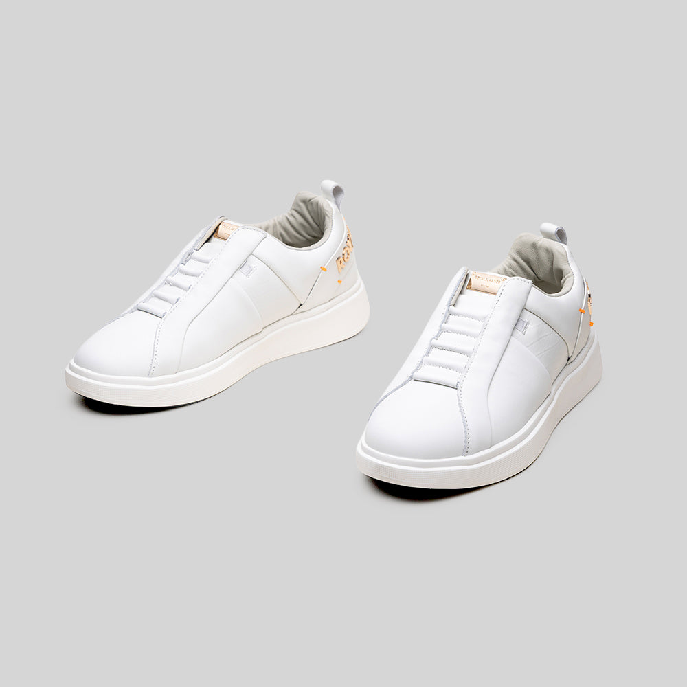 Icon Supreme レディース レザースニーカー 白-7