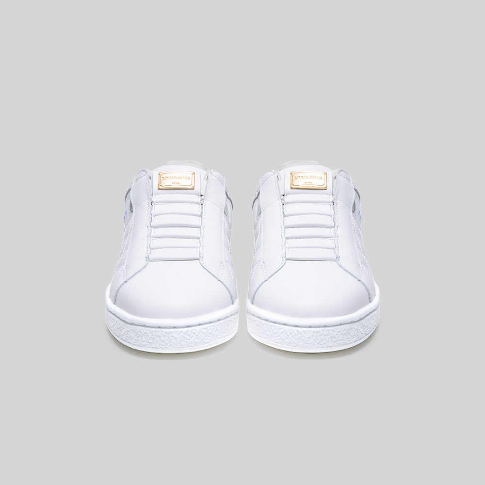 Icon Lux レディース レザースニーカー  白 シルバー