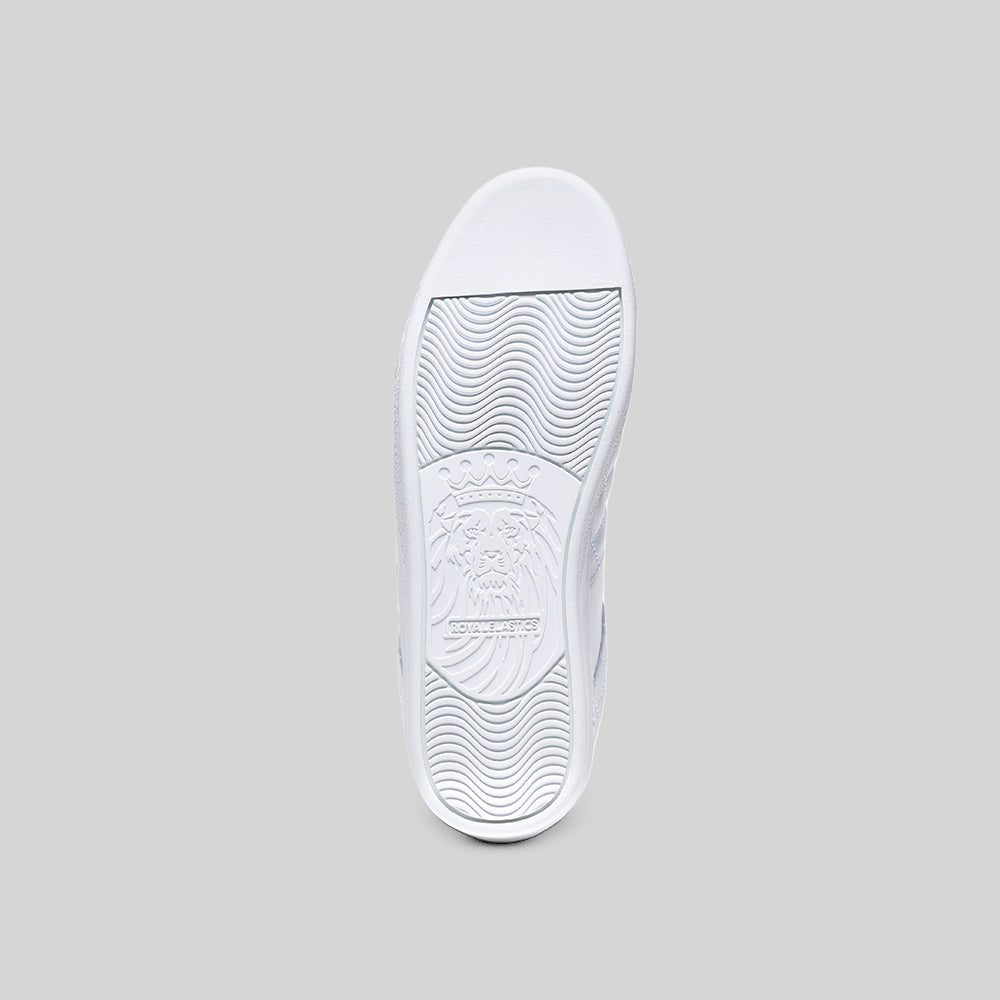 Icon Lux レディース レザースニーカー  白 シルバー-5