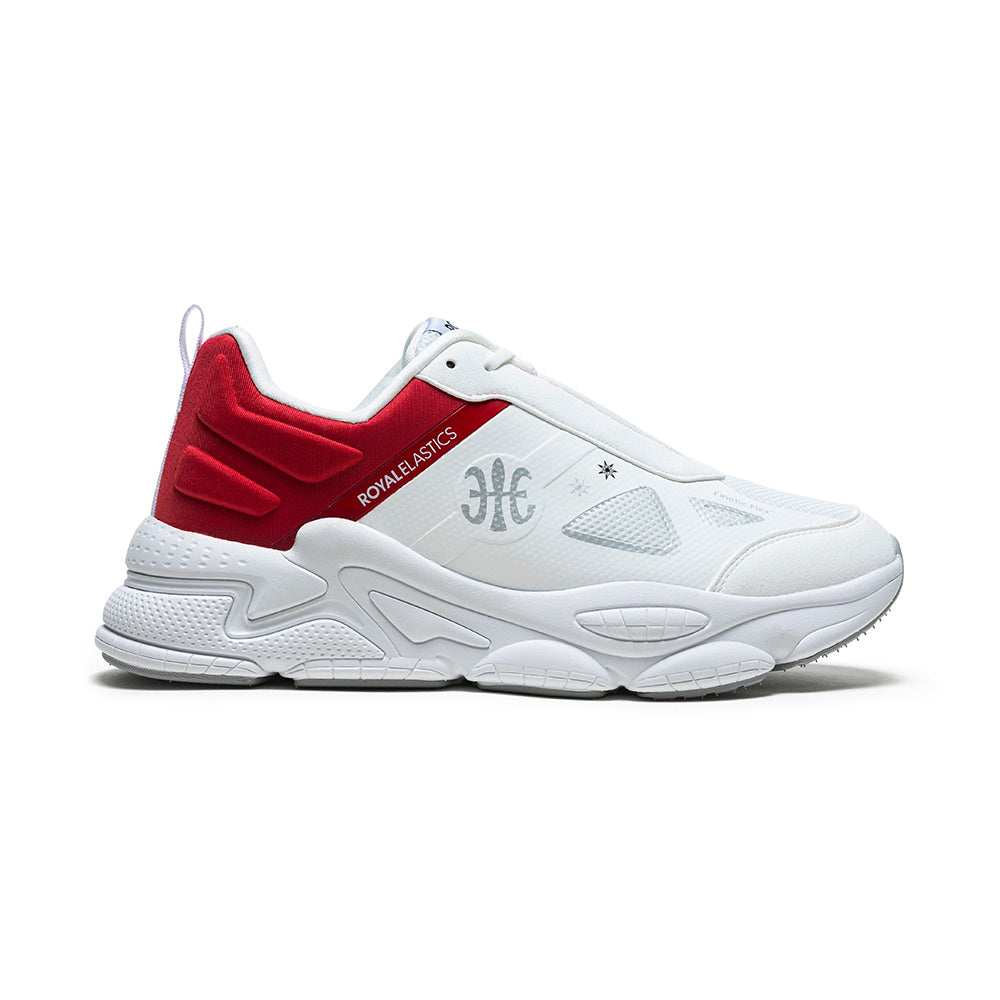 SKY (Star I) レディース メッシュスニーカー 白 赤