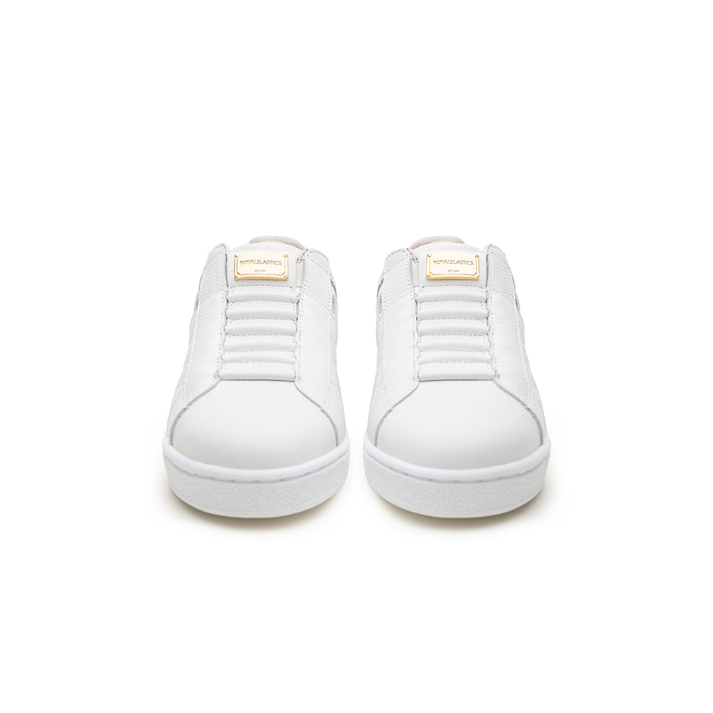 Icon Lux レディース レザースニーカー  白 赤
