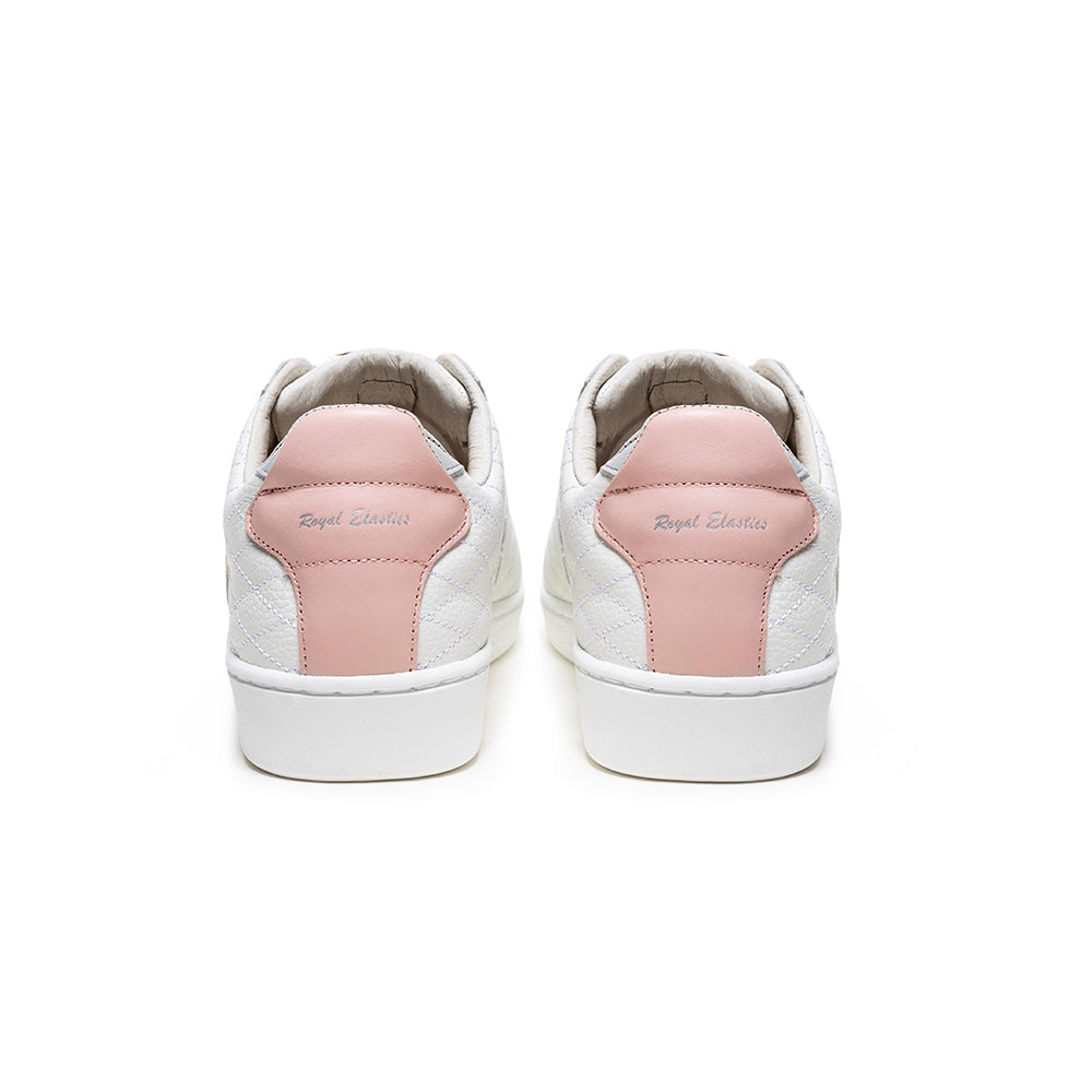 Icon Lux レディース レザースニーカー  白 ピンク