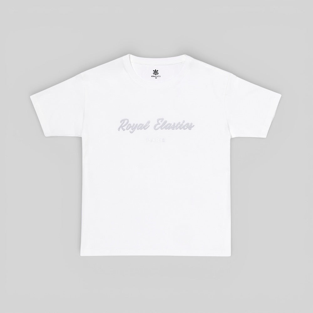 ルーズフィットロゴTシャツ 白 (Unisex)