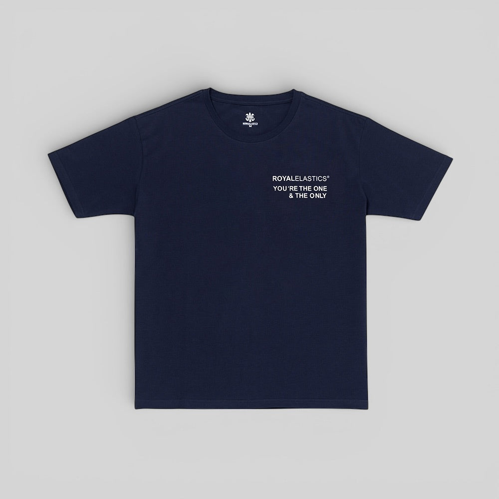 ルーズフィットロゴTシャツ 青 (Unisex)