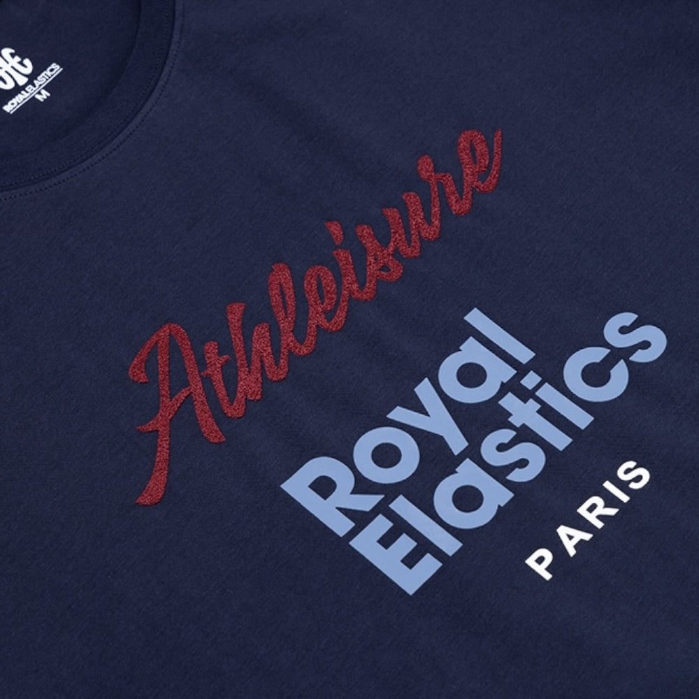 ルーズフィットロゴTシャツ 青 (Unisex)-3