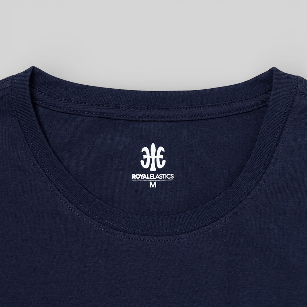 ルーズフィットロゴTシャツ 青 (Unisex)-4