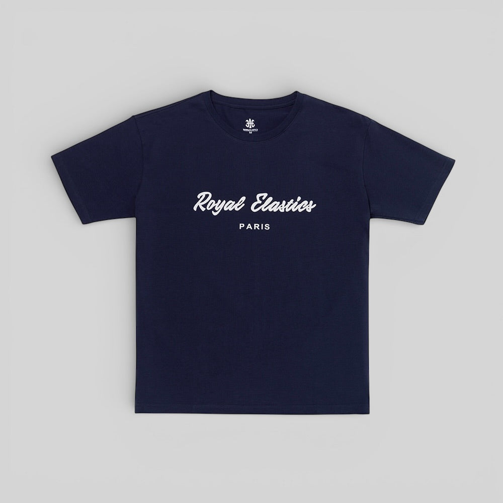 ルーズフィットロゴTシャツ 青 (Unisex)