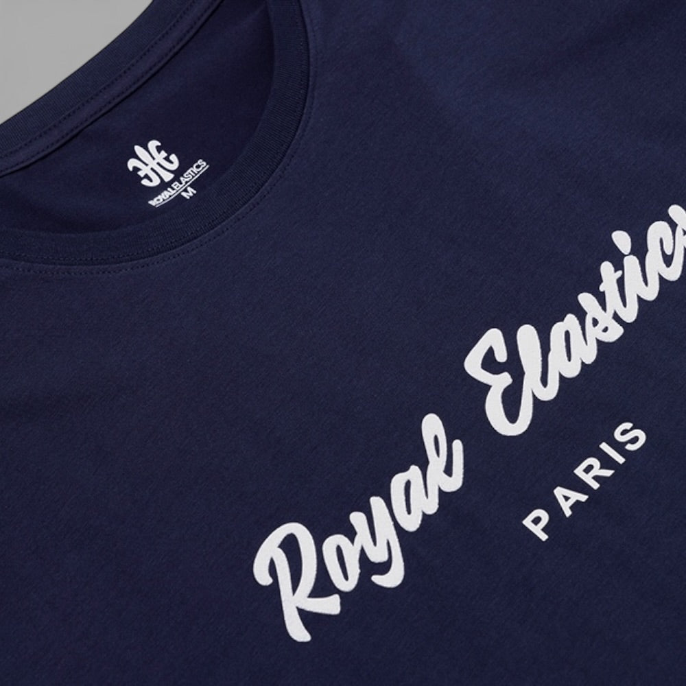 ルーズフィットロゴTシャツ 青 (Unisex)-3