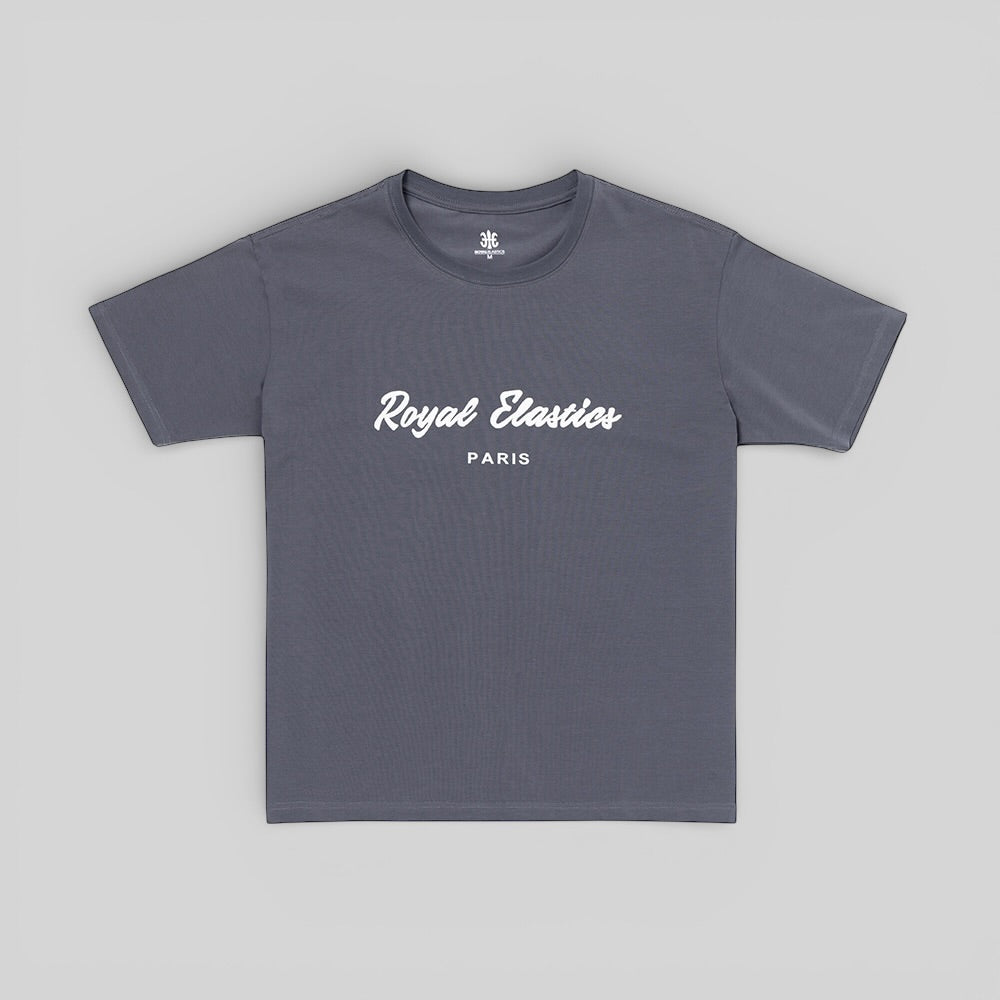 ルーズフィットロゴTシャツ グレー (Unisex)