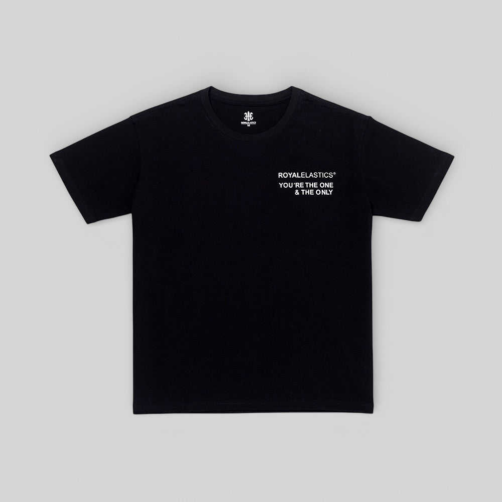 ルーズフィットロゴTシャツ 黒 (Unisex)
