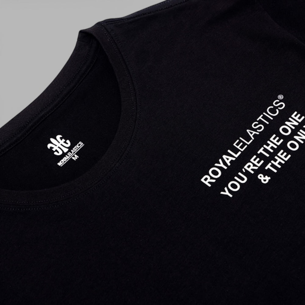 ルーズフィットロゴTシャツ 黒 (Unisex)-3
