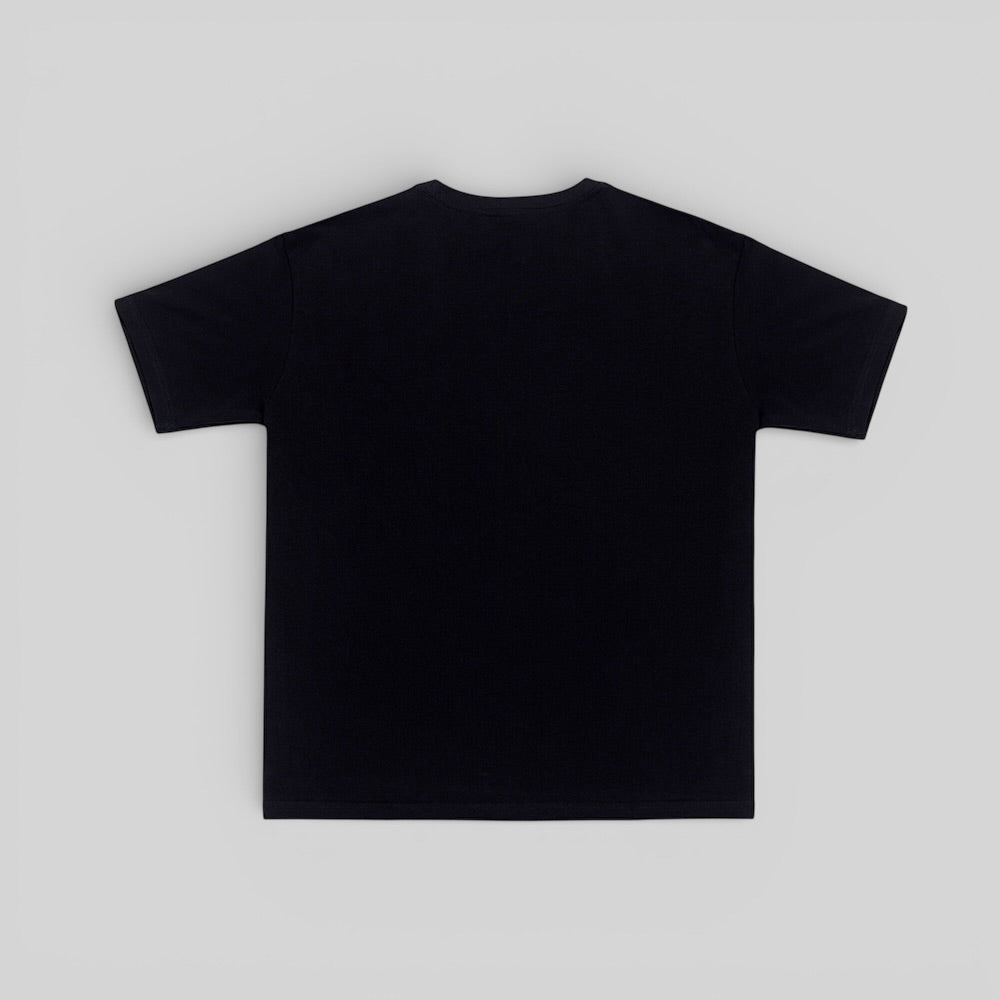 ルーズフィットロゴTシャツ 黒 (Unisex)-2