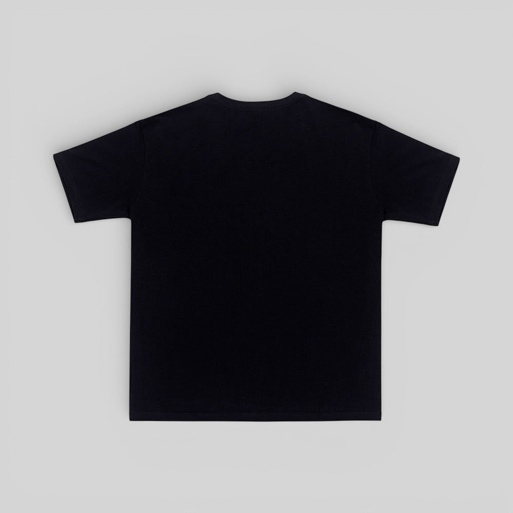 ルーズフィットロゴTシャツ 黒 (Unisex)-2