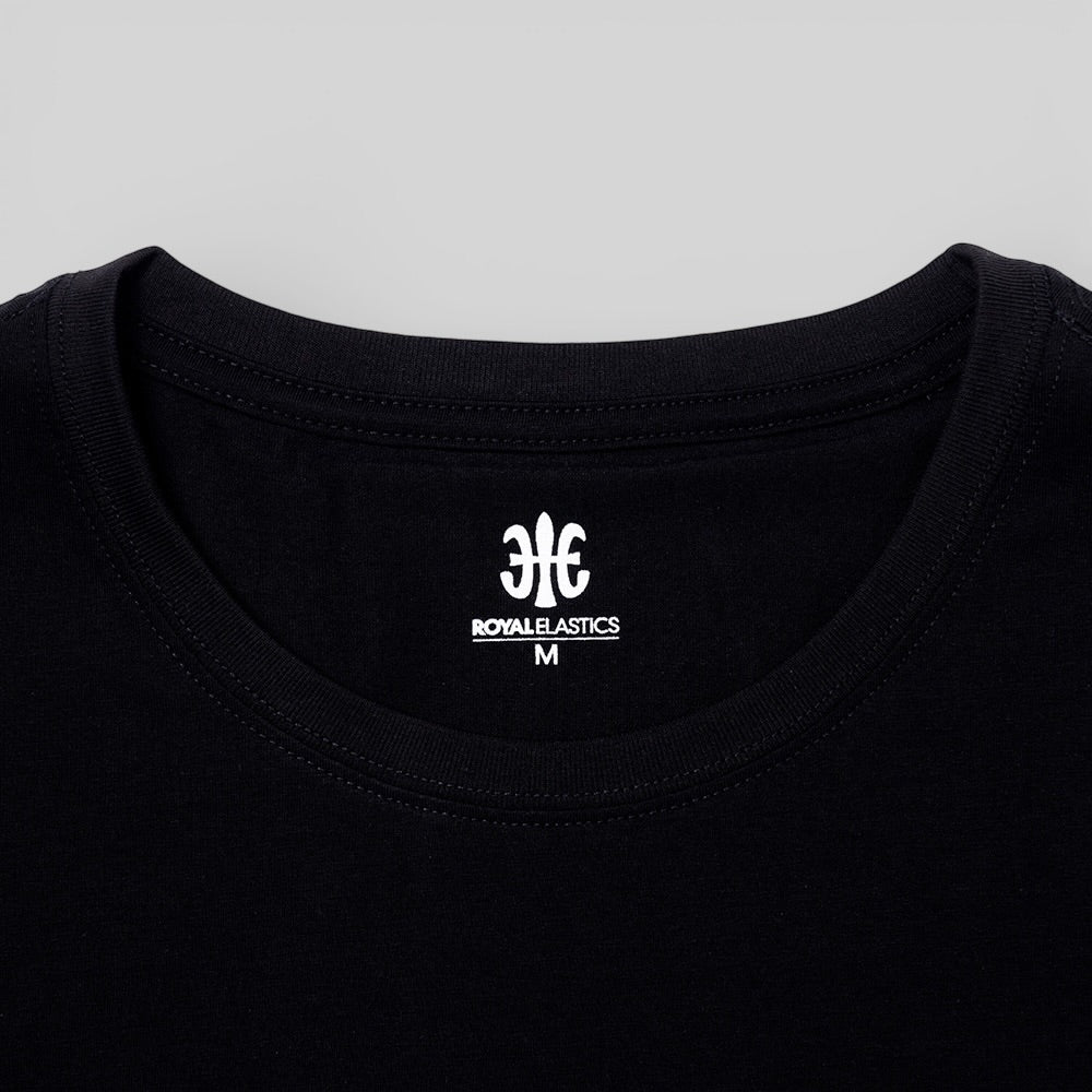 ルーズフィットロゴTシャツ 黒 (Unisex)-4