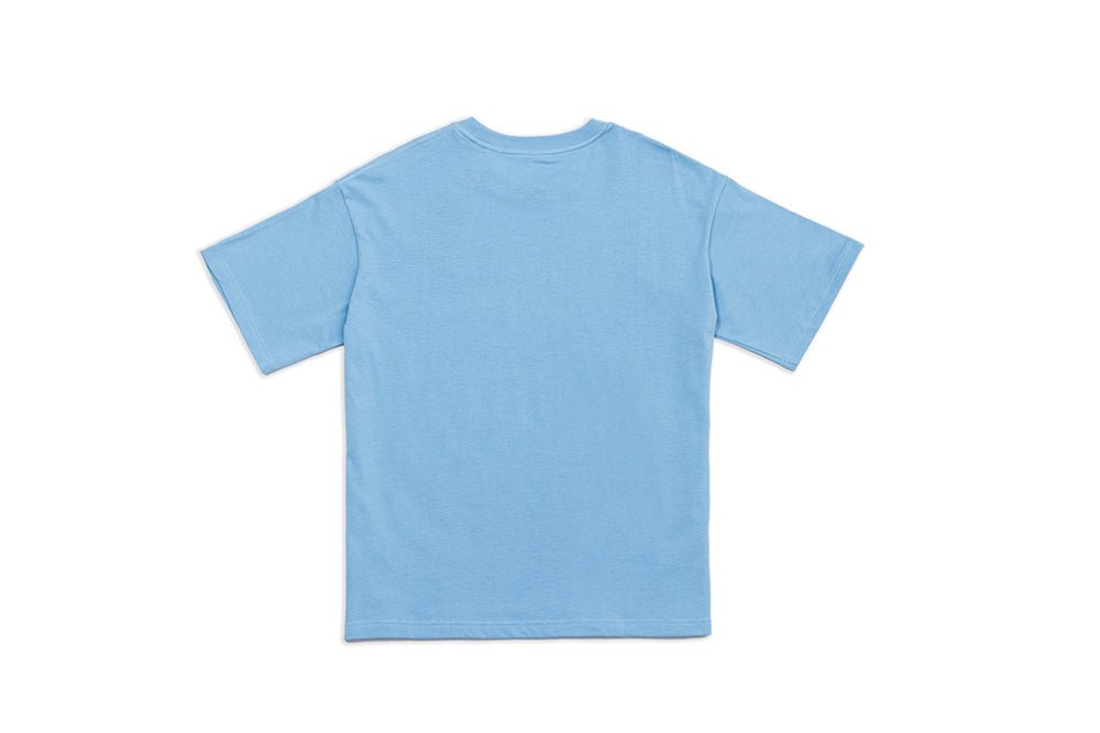 ルーズフィットロゴTシャツ 水色 (Unisex)