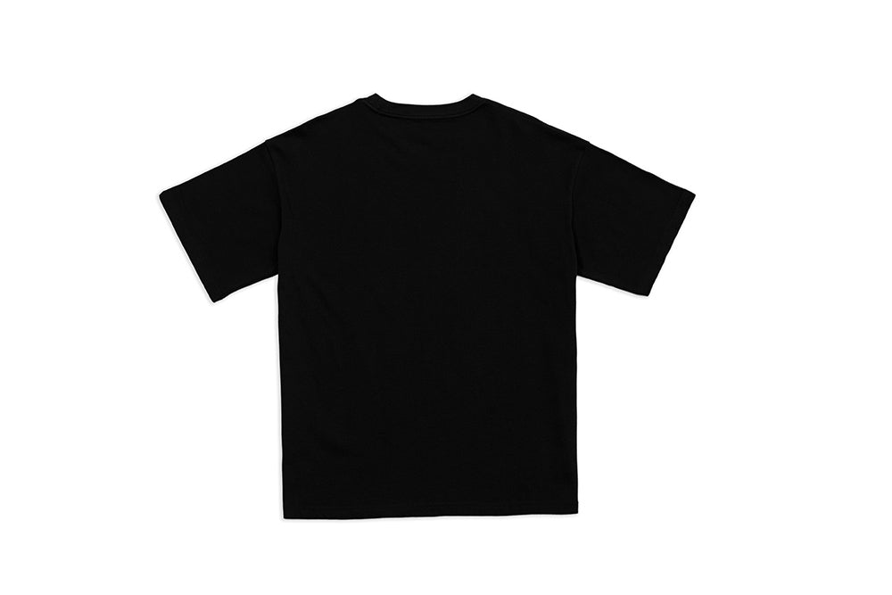 ルーズフィットロゴTシャツ 黒 (Unisex)