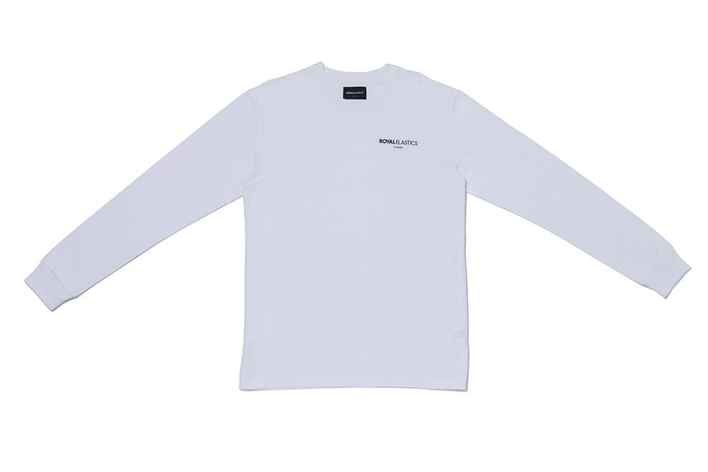 ロングスリーブロゴTシャツ 白 (Unisex)