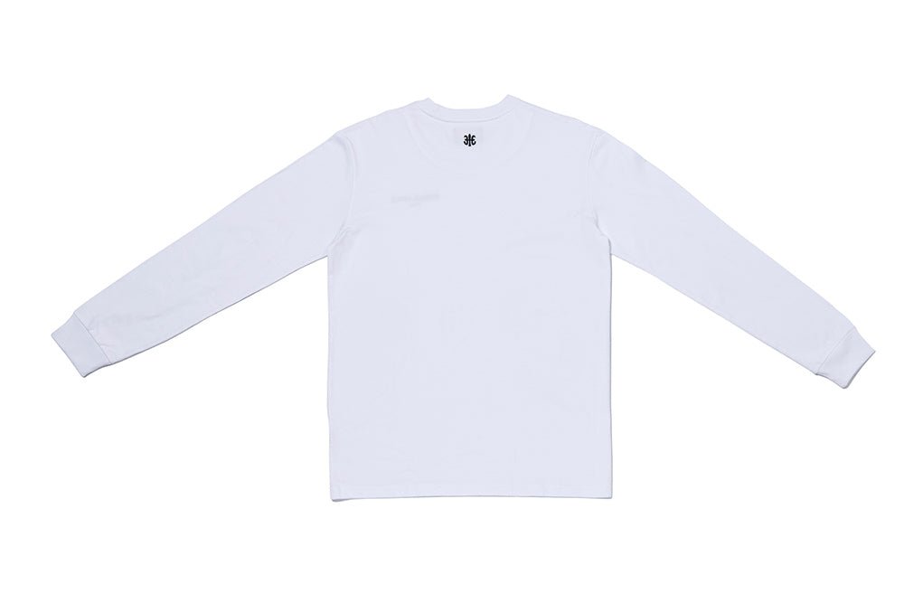 ロングスリーブロゴTシャツ 白 (Unisex)