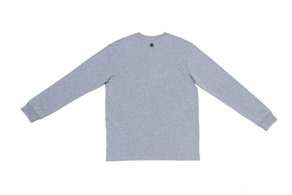 ロングスリーブロゴTシャツ グレー (Unisex)